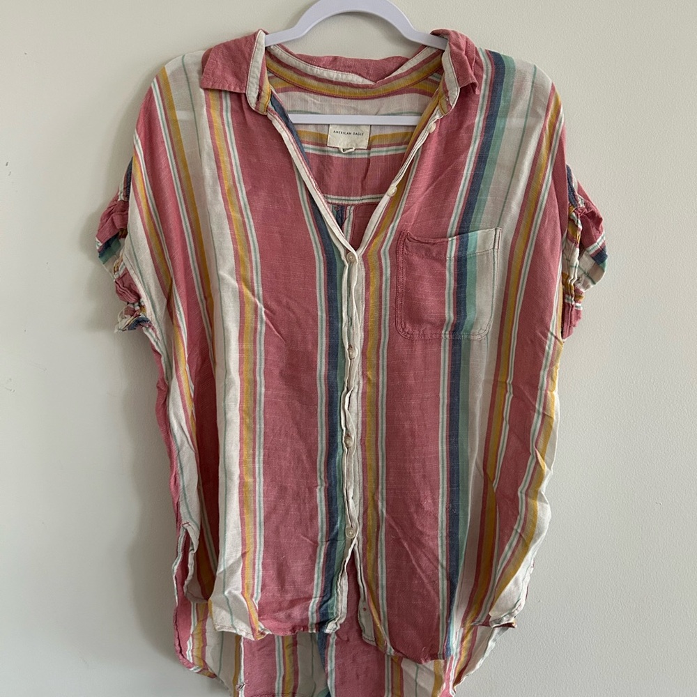 Striped button down